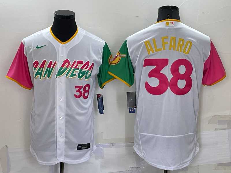 San Diego Padres #38 Jorge Alfaro Number White 2022 City Connect Flexbase Stitched Jersey,We sell and wholesale San Diego Padres #38 Jorge Alfaro Number White 2022 City Connect Flexbase Stitched Jersey on line form chian!